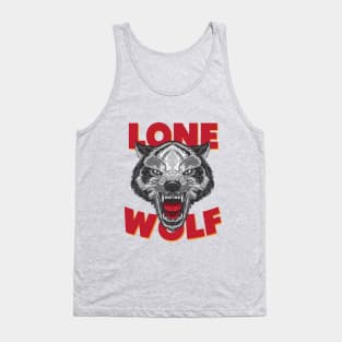 Lone wolf, Gray Wolf, Angry Wolf Tank Top